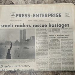 Vintage Riverside California Newspaper July 4th 1976 The Sunday Press Enterprise