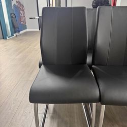 Black Chairs Modern Set