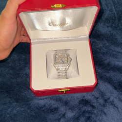 Iced Out Skeleton Watch — 25CT VVS1 Moissanite, Automatic