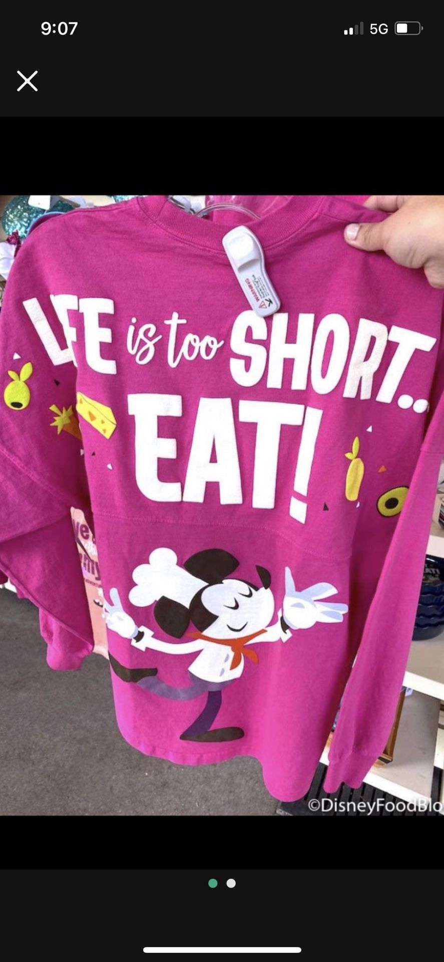 Disney Parks Life is Too Short to Eat,”Food & Wine Festival Spirit Jersey Size Large NWT Serious inquiries only please  Low offers will be ignored  Pi