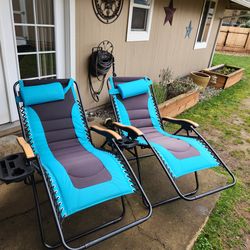 🌞PAIR PHI VILLA GRAVITY Outdoor Loungers (2)-Excellent Condition!