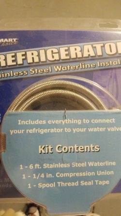 Refrigerator stainless steel water line kit