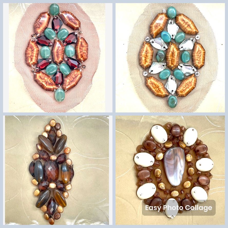 4 Pc Colorful Appliqués Sew On
