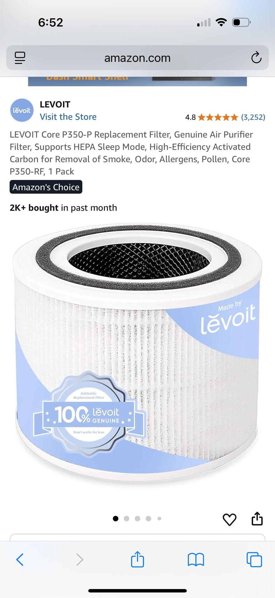 LEVOIT Core P350-P Replacement Filter