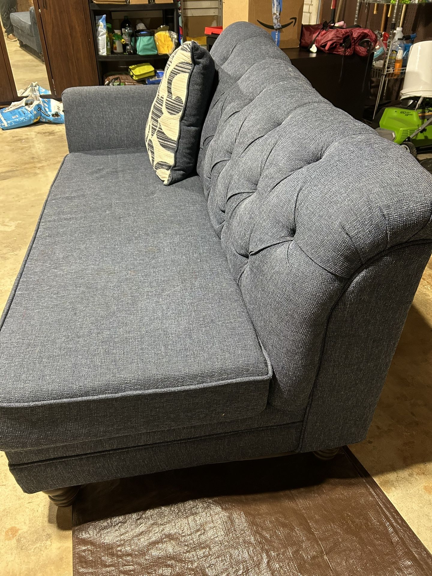 Blue Chaise For Sale