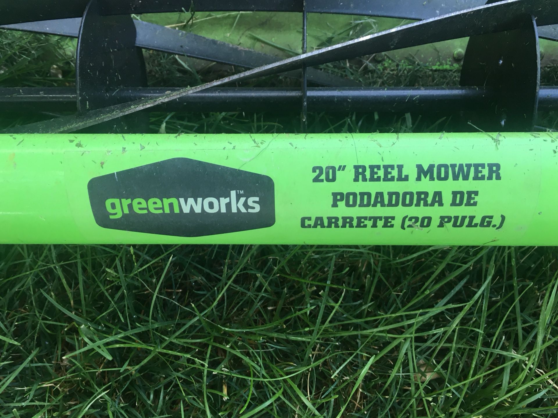 Green works 20” reel mower