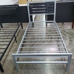 New Twin Size Solid metal Bed Frame No Box Spring Needed. Other Styles & Sizes Available Come Visit Our Store In Paramount 