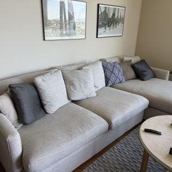 Crate And Barrel Lounge Deep  sofa Set With  Lounger