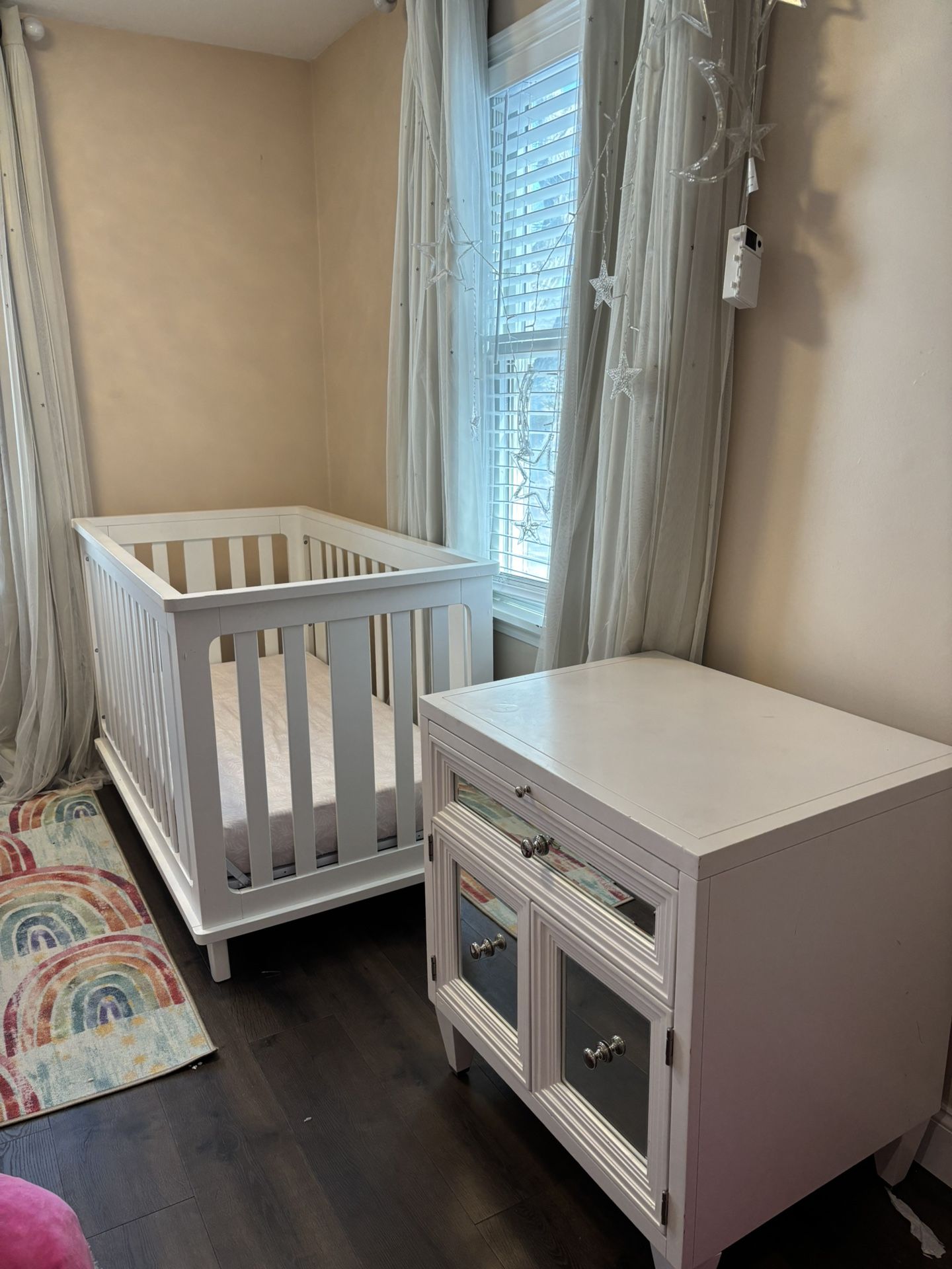 White Crib Set W/mattress
