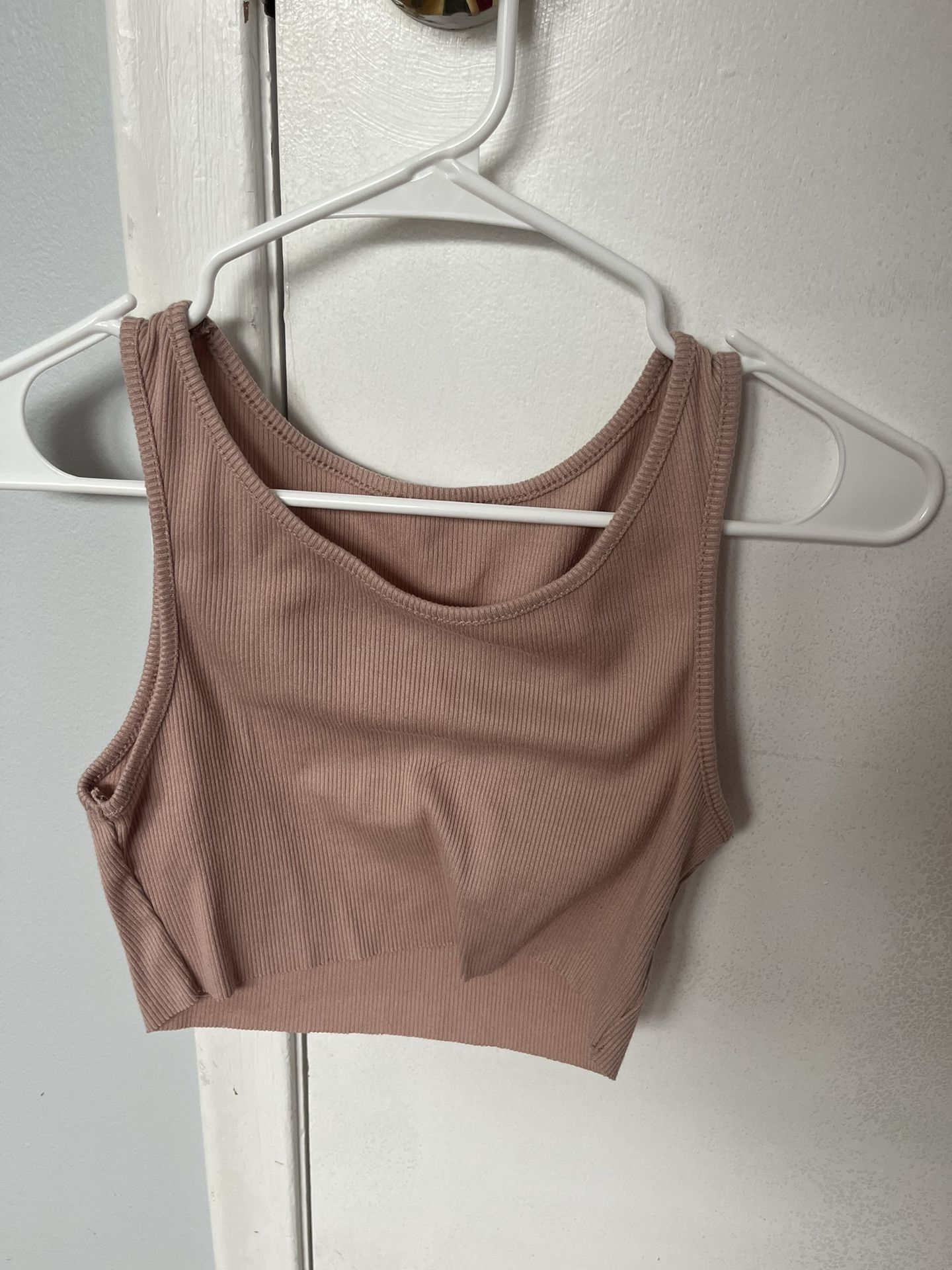 Pink Crop Halter Top