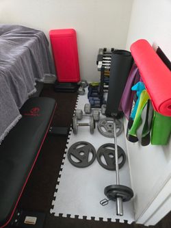 Complete Home Gym Bundle – Bench, Olympic Bar, Dumbbells, Plates & More