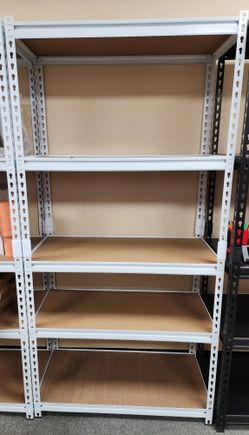 5 Tier Adjustable Metal Storage Shelving With MDF panels, 35.4X15.7X70.8 inch WHITE