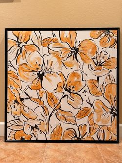 🌼 🖼️ Large Framed Canvas Flower Painting Wall Art Picture from Kirkland’s Home