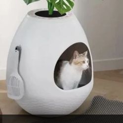 Coziwow Eggloa6 2-in-1 Cat Litter Box & Cat Bed,