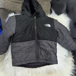 BLUE JACKET  SIZE 12M $7 NORTHFACE  SIZE 18-24 M $20
