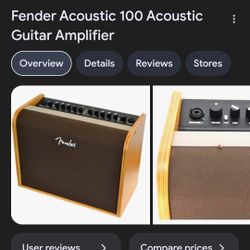 NEW! FENDER 100 ACOUSTIC AMP