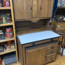 Antique Enamel Top Kitchen Kompact Cabinet 