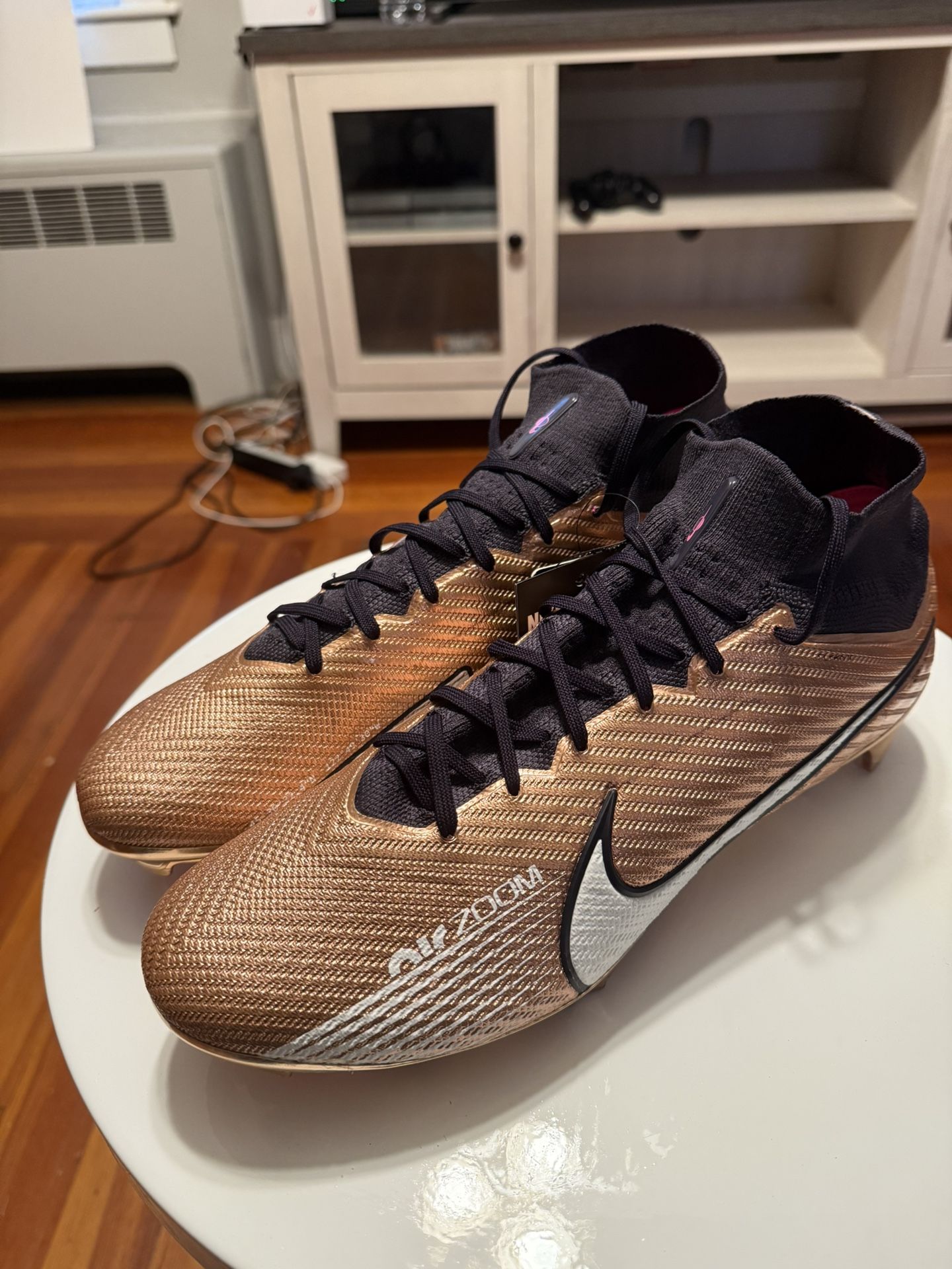 Nike Zoom Superfly 9 Elite FG Soccer Cleats Metallic Copper DR5932-811 Size 12 men’s