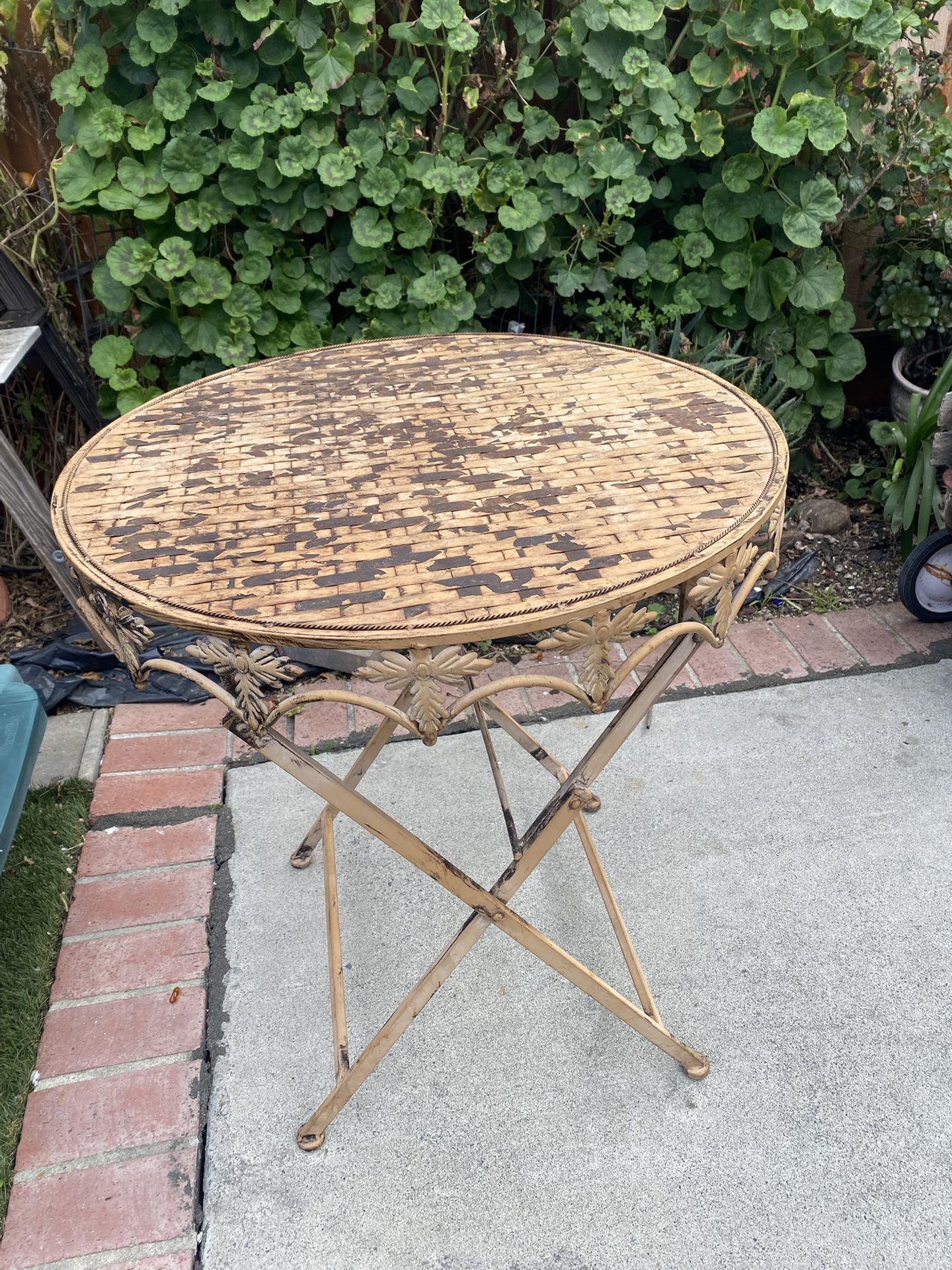 Antique Steel Table Sunnyvale Home