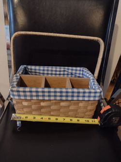 Vintage Longaberger picnic utensils basket