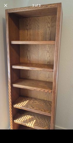 Solid Oak 6-tier Book Shelf