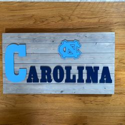 UNC Carolina Wood Sign
