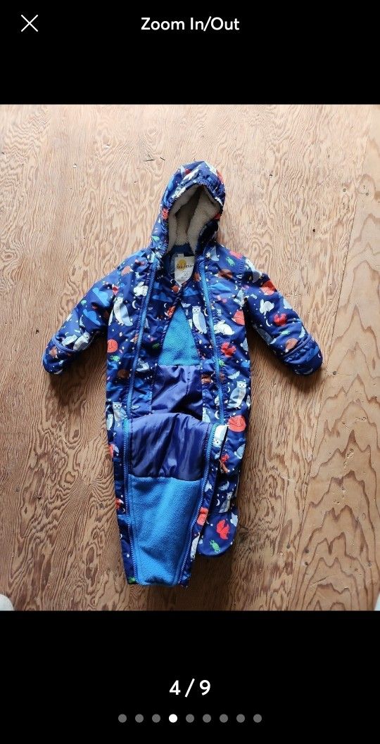 3-6m Boden Snow Bunting Suit