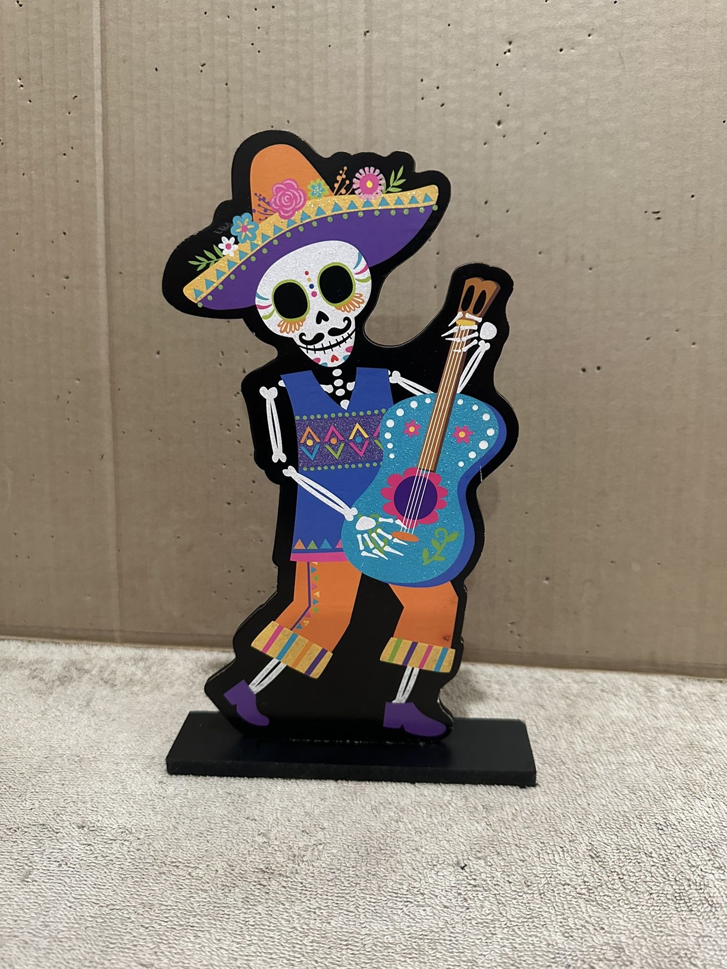 Día De Los Muertos Suger Skull Guitar Player