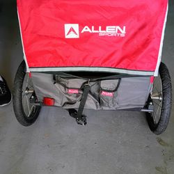 Pull behind bike trailer