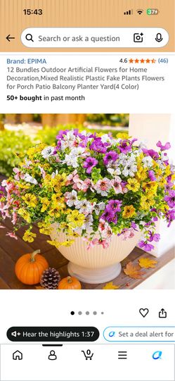 Artificial flowers.