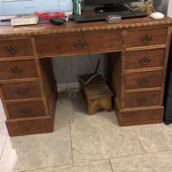 Antique 1930’s Solid Wood desk 