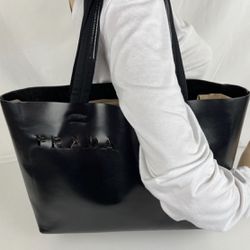 Prada Tote Leather Bag With Wallet