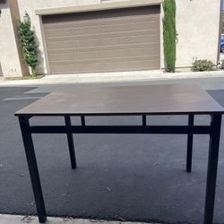 Lightly Used Modern Wood & Metal Desk / Table - Sturdy & Minimalist