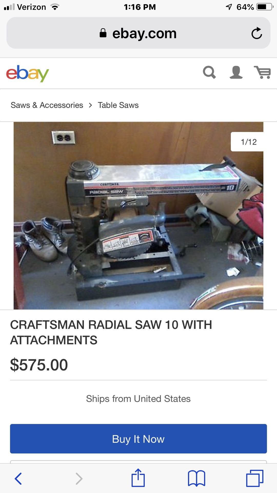 Craftsman 10 in saw