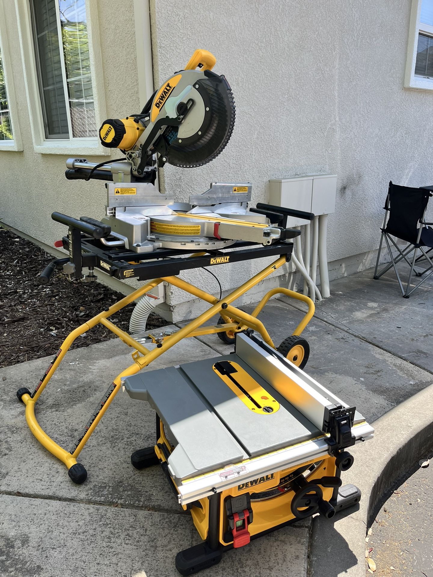 DeWalt miter saw and table saw