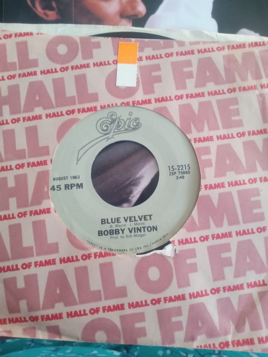 Bobby Vinton - Blue Velvet 45 Record