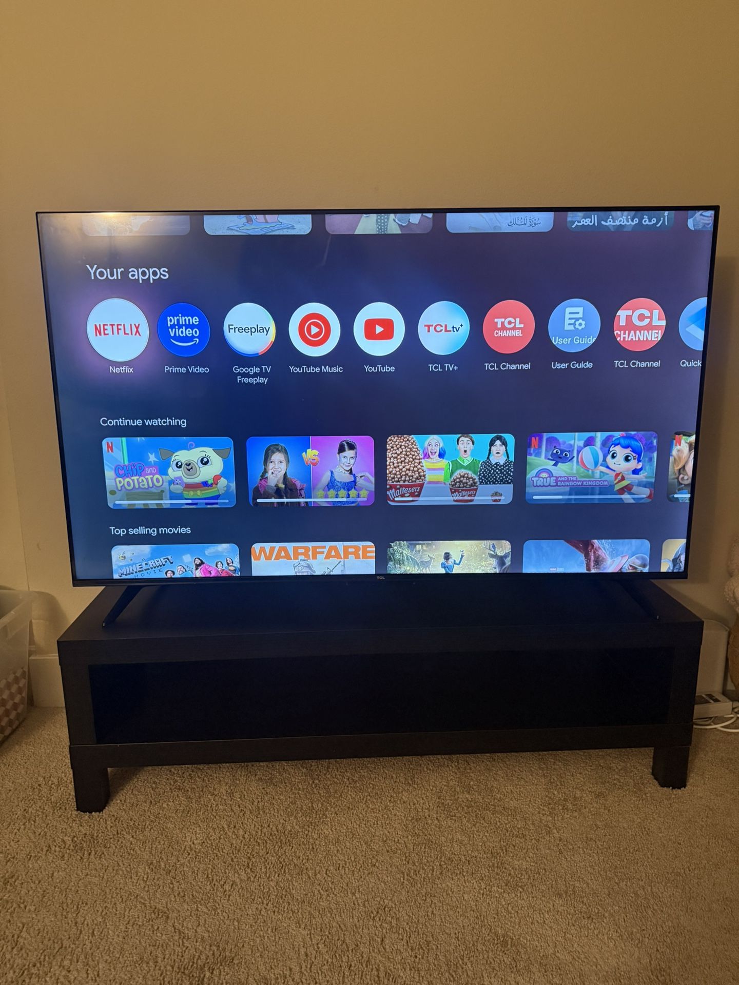 TCL 55” 4K Smart TV + Remote + IKEA TV Stand