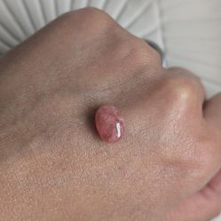 One rhodochrosite 10*8 mm, oval and rectangular cabochon appx 3.5-4.5ct