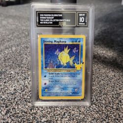 2021 Pokemon Celebrations SHINING MAGIKARP #66 Neo Revelation Holo GMA 10