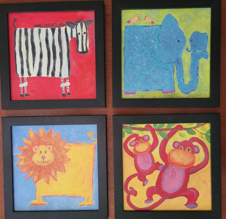 Children's Jungle Animal Framed Prints