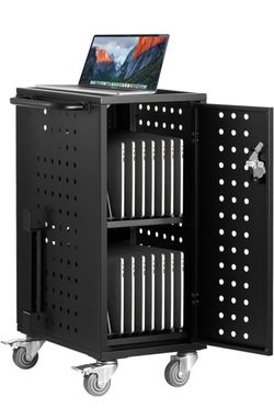 VEVOR 16 Device Charging Station with Lock & Key, Mobile Charging Cart