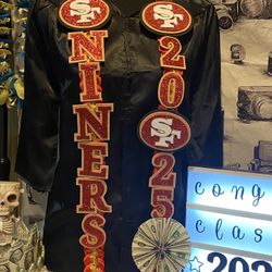 SAN FRANCISCO 49ERS GRADUATION LEI. 
