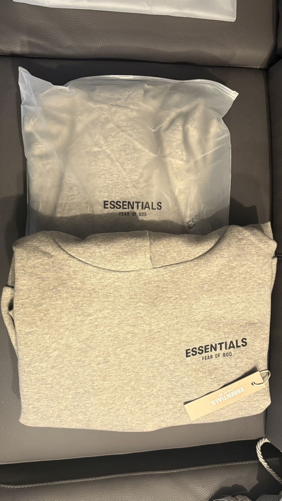 Grey essentials hoodie