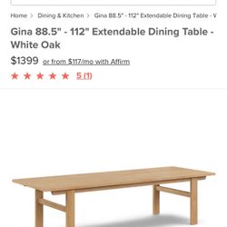 Article Furniture Dining Table