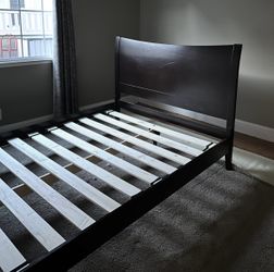 Queen Bed Frame And Headboard In Espresso