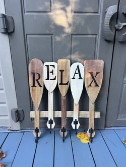 Wooden paddle wall decor