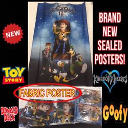 💜 Kingdom Hearts 3 🎮 toy story fabric poster flag Disney goofy Woody Duck video game PlayStation 4