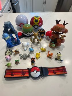 Pokemon Figures, displays and balls
