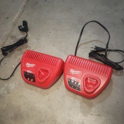 2 Brand New M12 Milwaukee Chargers