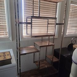 Steve Silver Company Alize Bookshelf. Chrome Finish. Retail $300.00